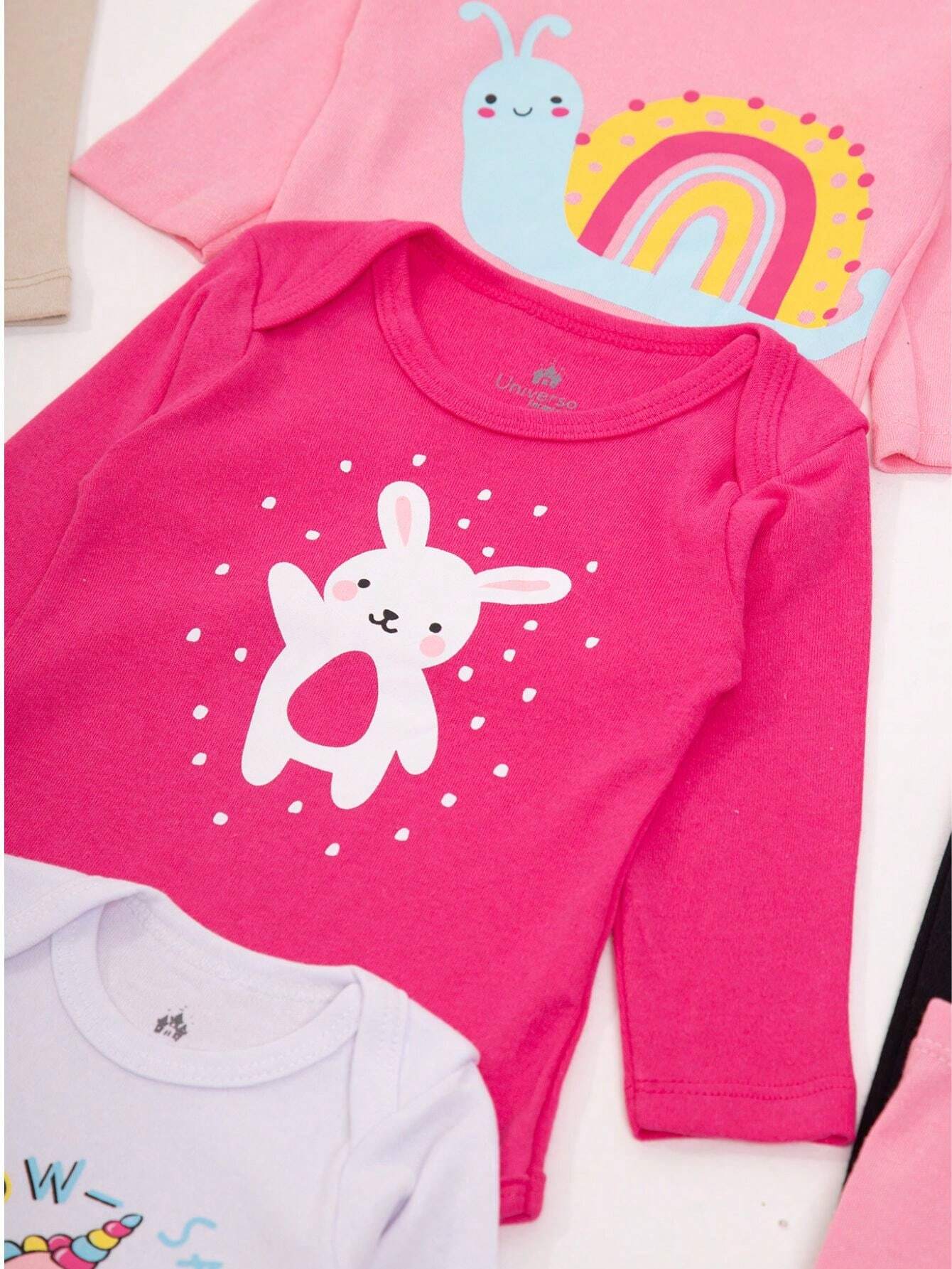 |BabyGirl| Kit Body e Calça Bebê 3 Peças – Manga Longa