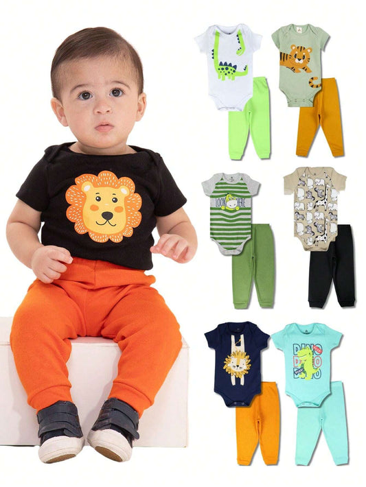 |BabyBoy| Kit Body e Calça Bebê Menino 3 Peças – Manga Longa