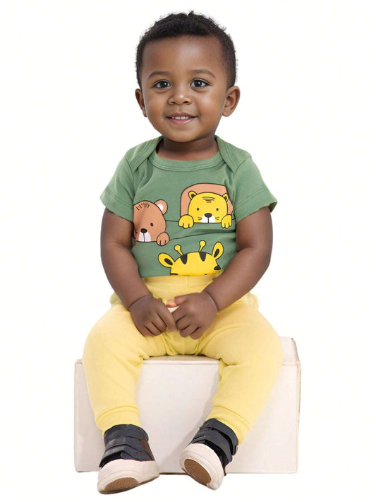 |BabyBoy| Kit Body e Calça Bebê Menino 3 Peças – Manga Longa