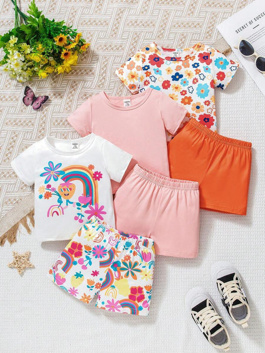 Kit Conjuntinho Floral 3 peças – Verão com estilo | PipiLoo
