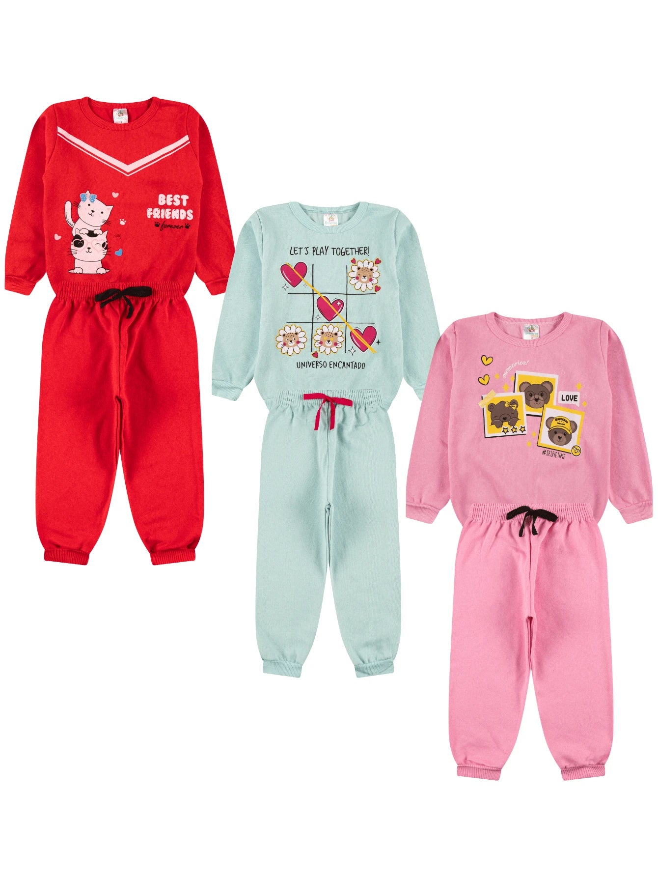 |BabyGirl| Kit 10 Peças Inverno – 5 Casacos + 5 Calças | PipiLoo