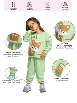 |BabyGirl| Kit 10 Peças Inverno – 5 Casacos + 5 Calças | PipiLoo
