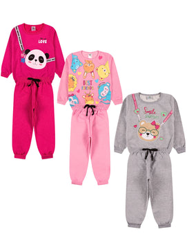 |BabyGirl| Kit 10 Peças Inverno – 5 Casacos + 5 Calças | PipiLoo
