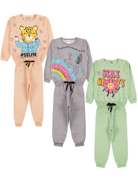 |BabyGirl| Kit 10 Peças Inverno – 5 Casacos + 5 Calças | PipiLoo