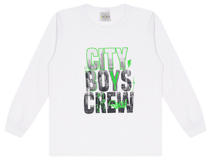 Camiseta Manga Longa Masculina - City! Veste do 4 ao 8