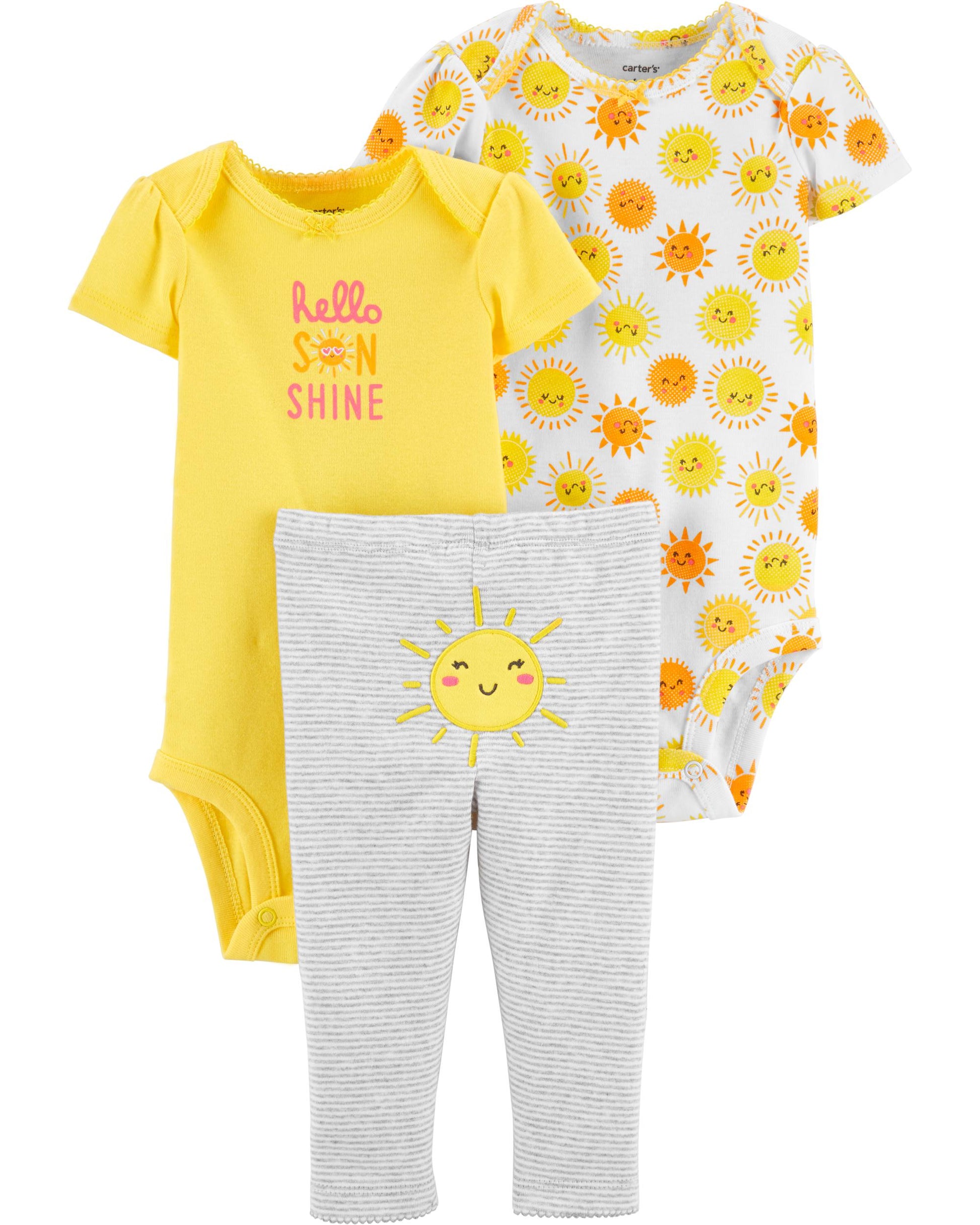Conjunto 3 pçs Carter's Solzinho
