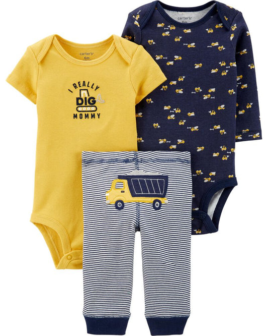 Conjunto Carter's 3 pçs Caminhão