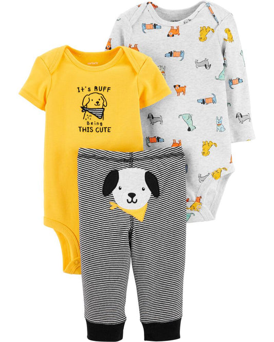Conjunto Carter's 3 pçs Cachorrinho