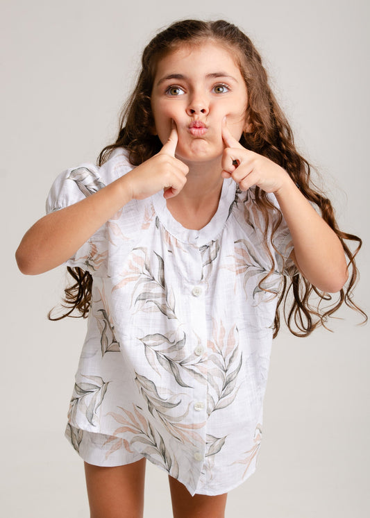 Pijama Infantil Folhagem