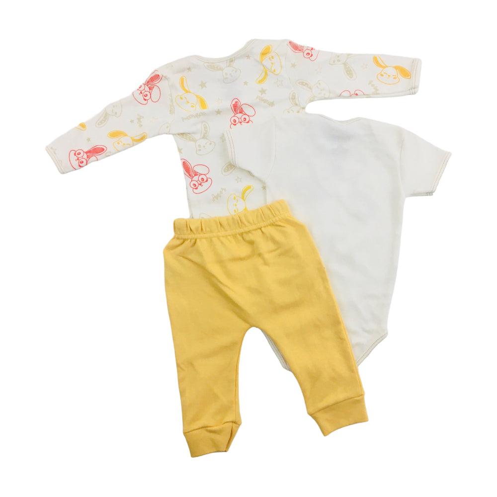Kit Yuks Com Dois Bodies  Com Calça Coelhos
