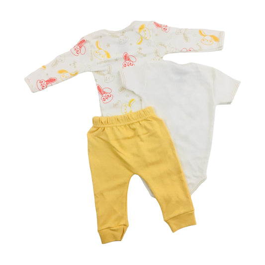 Kit Yuks Com Dois Bodies  Com Calça Coelhos