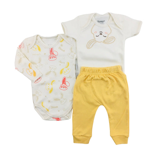 Kit Yuks Com Dois Bodies  Com Calça Coelhos