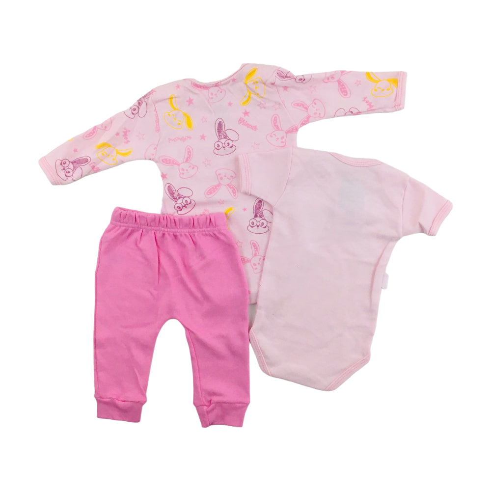 Kit Yuks Com Dois Bodies  Com Calça Coelhos