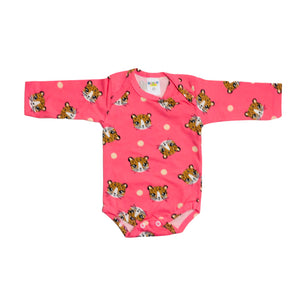 Body Feminina Gente Miuda Manga Longa Cotton Estampado
