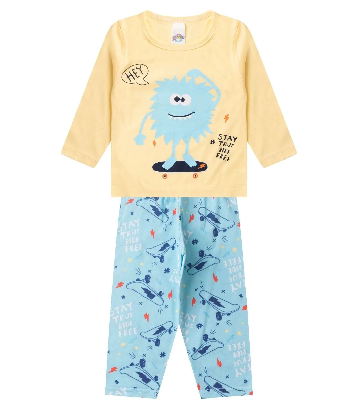 Conjunto de Pijama Masculino manga longa que brilha no escuro! Veste do 1 ao 8