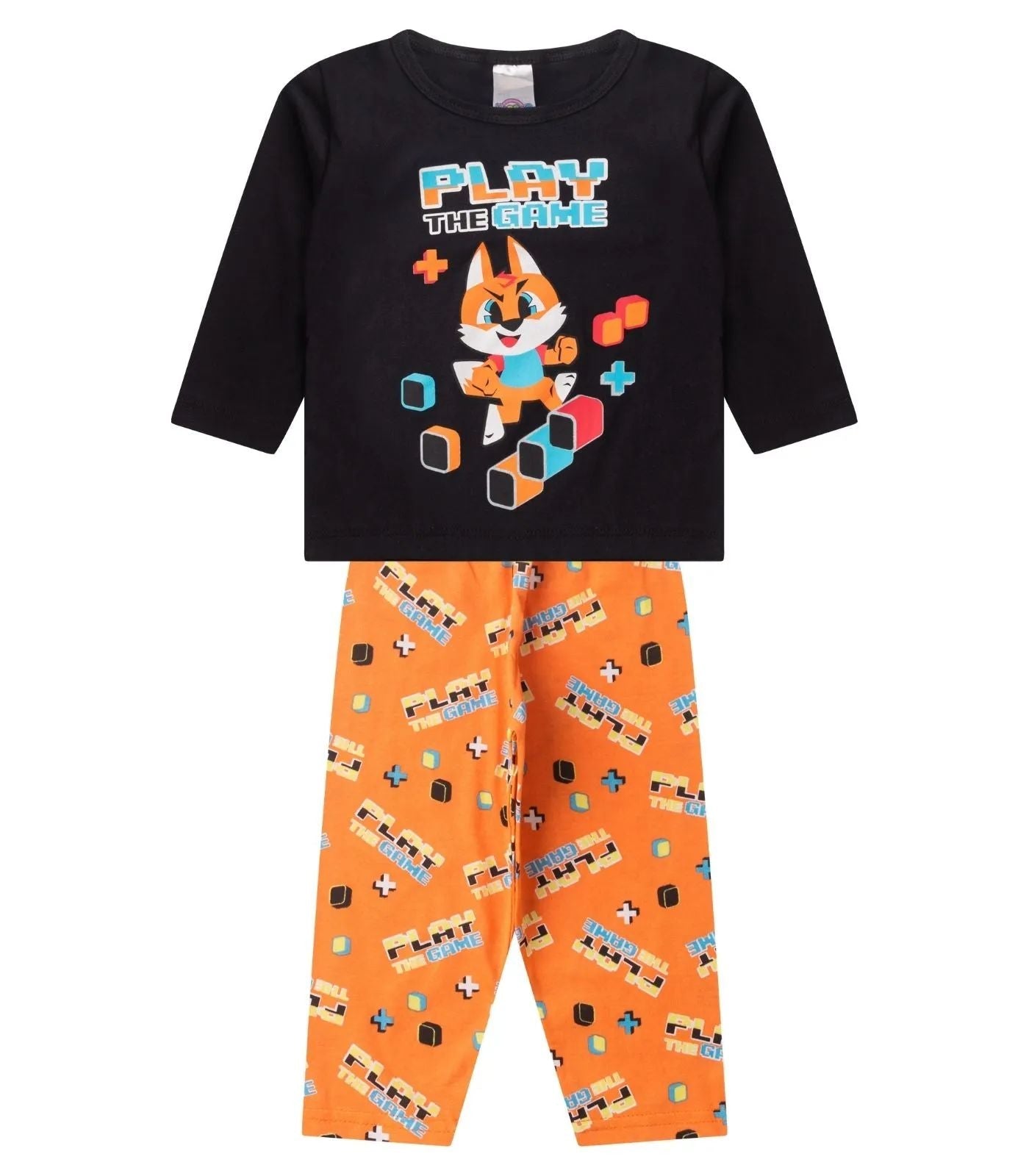 Conjunto de Pijama Masculino manga longa que brilha no escuro! Veste do 1 ao 8