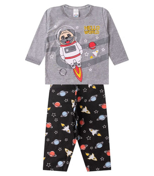 Conjunto de Pijama Masculino manga longa que brilha no escuro! Veste do 1 ao 8