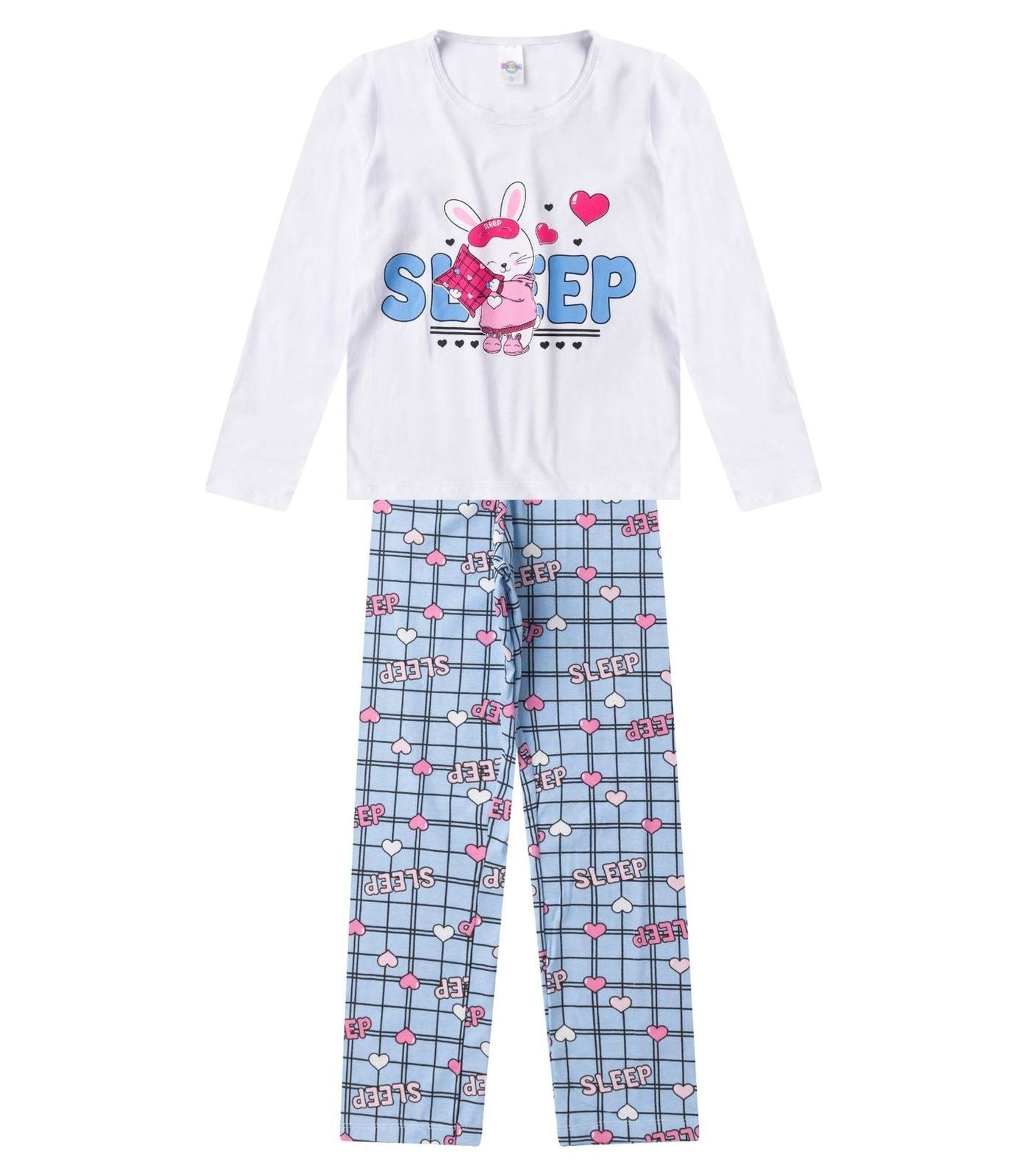 Conjunto de Pijama Feminino manga longa que brilha no escuro! Veste do 10 ao 14