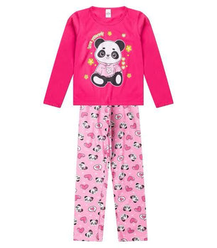 Conjunto de Pijama Feminino manga longa que brilha no escuro! Veste do 10 ao 14