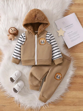 KIT Conjuntinho Leãozinho Valente | 3 peças outono/inverno | PipiLoo